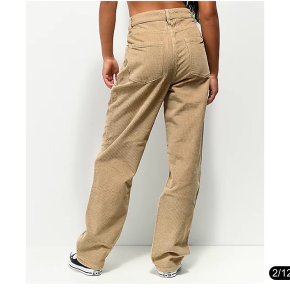 NWT Empyre Tori 90’s Tan Corduroy Skater Pants- size 4 - Picture 3 of 8
